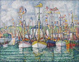 Velsignelse af tunflåden ved Groix, 1923 af Paul Signac
